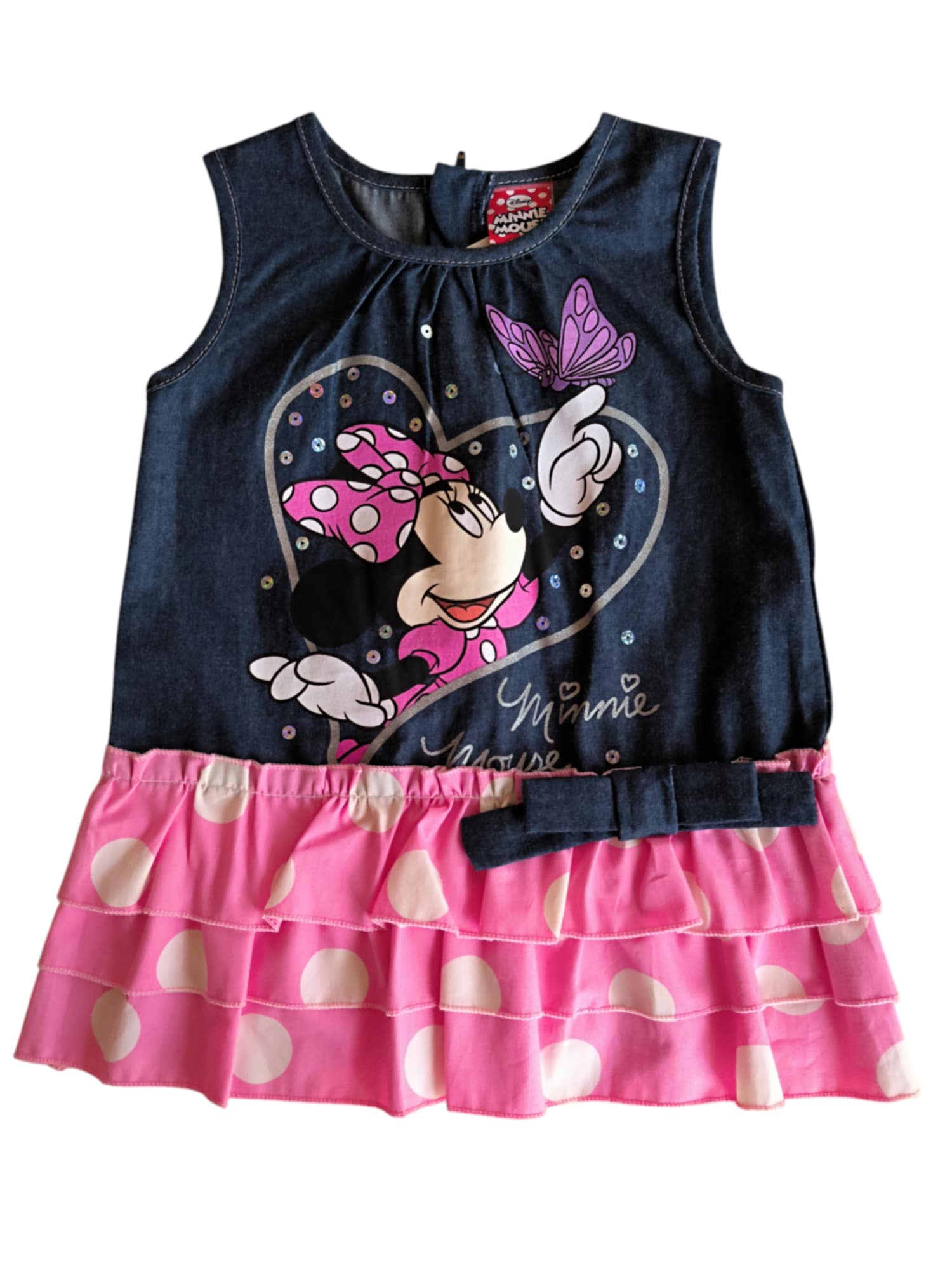 Disney Minnie kislány ruha Minnie farmer /pöttyös 80,Minnie farmer / pöttyös 86