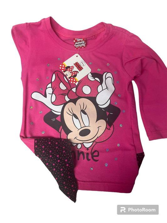 Disney Minnie hosszú ujjú felső Pink / 98 cm,Pink / 104 cm,Baby pink / 98 cm,Baby pink / 104 cm